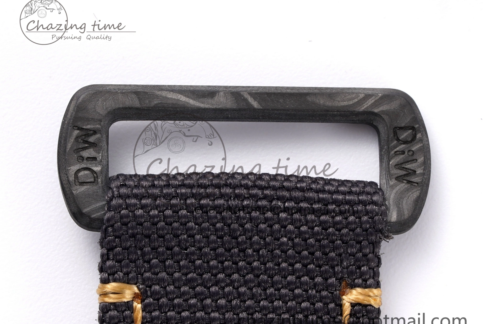 and Daytona Bezel Edition A7750 Black Gold DIWF Nylon Case DIW Carbon Black on Strap Dial 0117